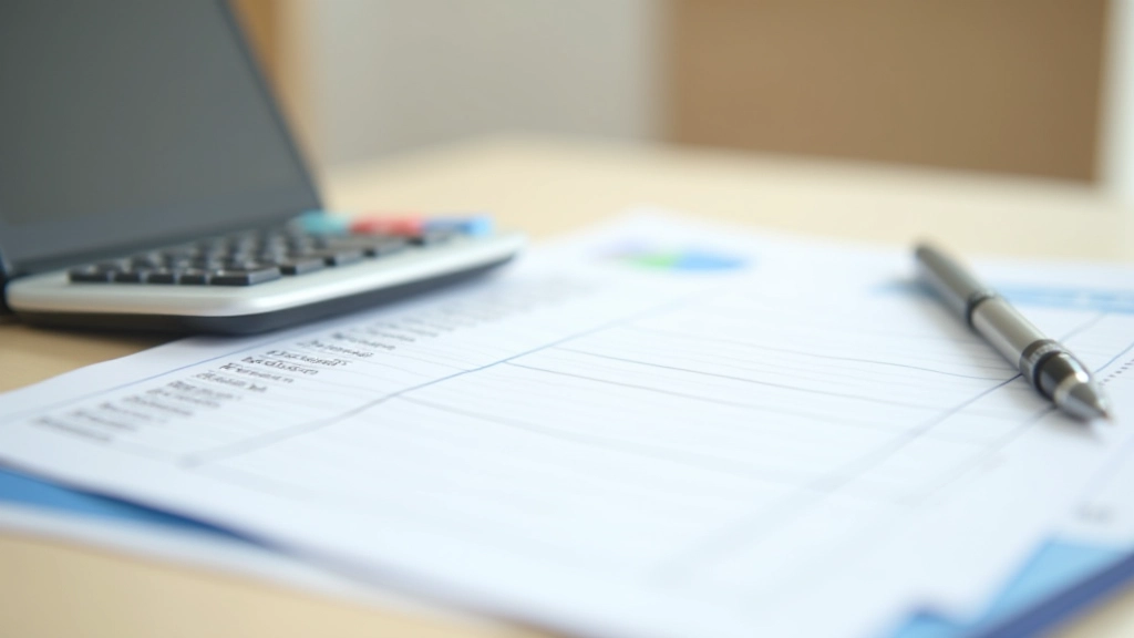 Tableau de budget avec colonne charges fixes et calculatrice