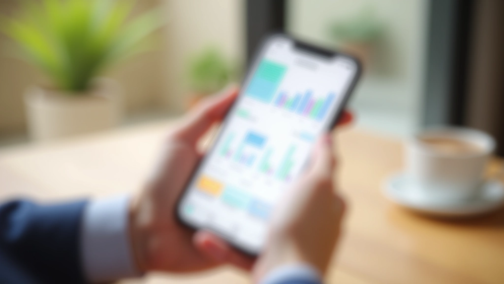 Smartphone affichant application de suivi budgétaire